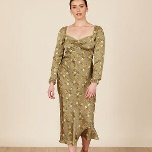 Park & Fifth Galliano Dress Olive Floral